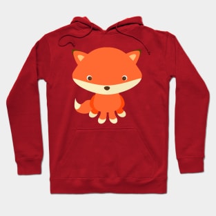 Cute Kawaii Red Fox Kids Children Art Illustration Story Book Fantasy Woodland Animal Hoodie